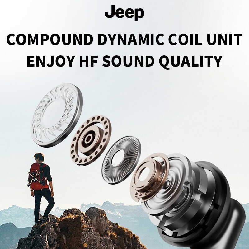 Jeep TWS หูฟังเอียบัดไร้สายบลูทูธหูฟังพร้อมเคสชาร์จอิน