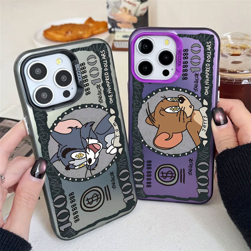 Disney Tom Jerry Money US Dollars เคสโทรศัพท์สําหรับ iphone 16 15 11 13 Pro Max Xr X 7 8 14 Plus 16E