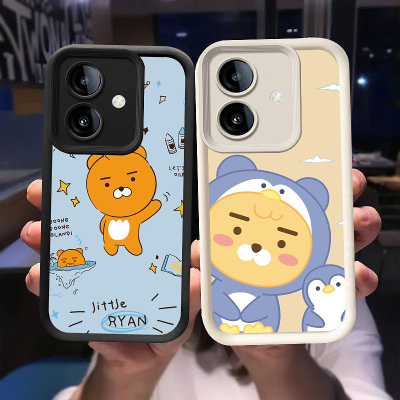 O-34 Kakao Friends Casing สําหรับ OPPO A3 A3X A5 Pro 5G สีดําและสีขาว