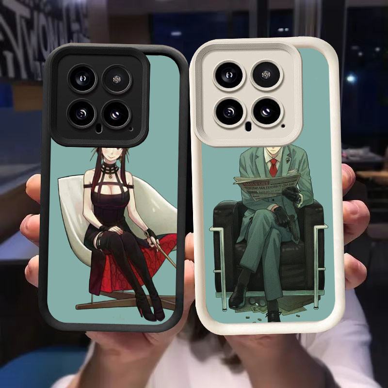 O-9 SPYFAMILY Casing สําหรับ Xiaomi 13T 14 14T Pro สีดําและสีขาว