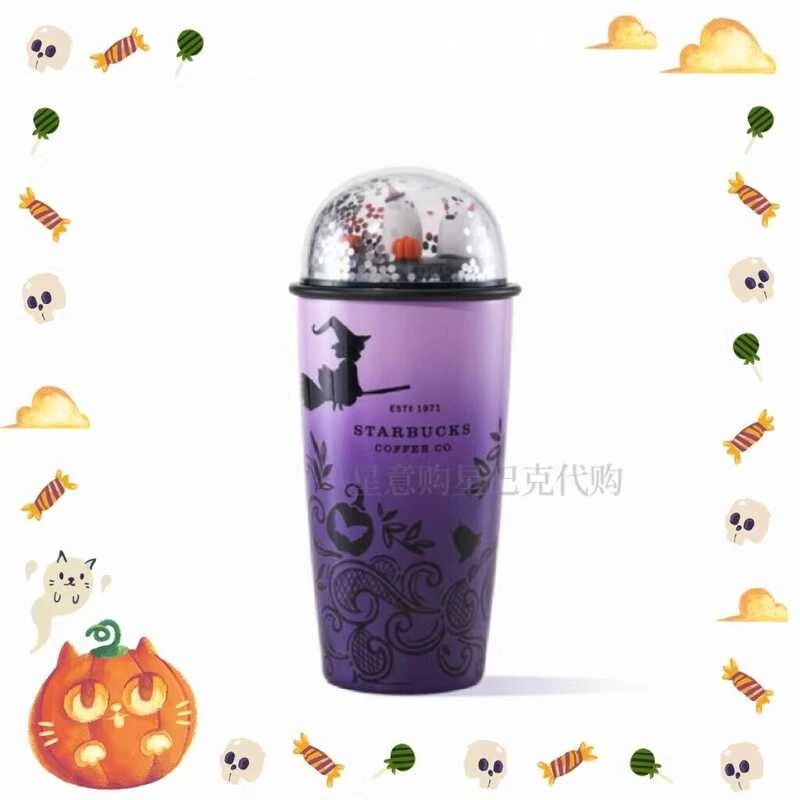 Store Official Halloween 2022 Pumpkin Masquerade Candy Mark Straw Warm Water Cup Tumbler Starbuck thumbnail 5