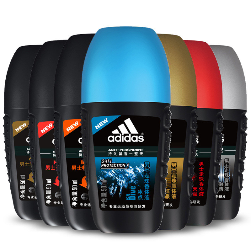 Adidas Adidas ผู้ชายและผู้หญิงโรลออนระงับกลิ่นกาย 50 มล. น้ำหอม ICE Point Passion กลิ่นหอมบางเบาติด