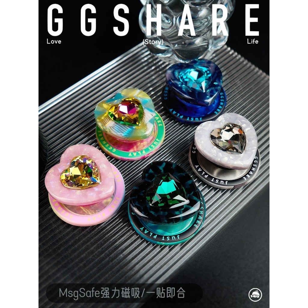Hermit Crab Love Gem ที่วางโทรศัพท์แม่เหล็กระดับไฮเอนด์ที่วางถุงลมนิรภัยโทรศัพท์มือถือแบบพับเก็บได้เดสก์ท็อปใหม่ Universal