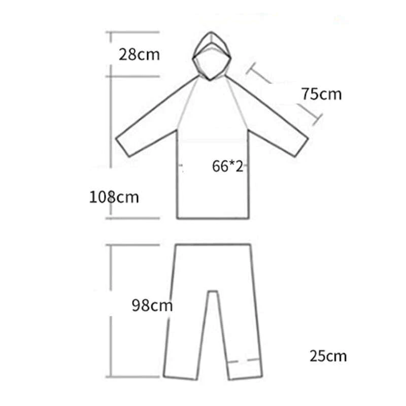 Suikone ฝนตกหนักหนา*เสื้อกันฝนชุดกางเกงฝนในสถาน thumbnail 9