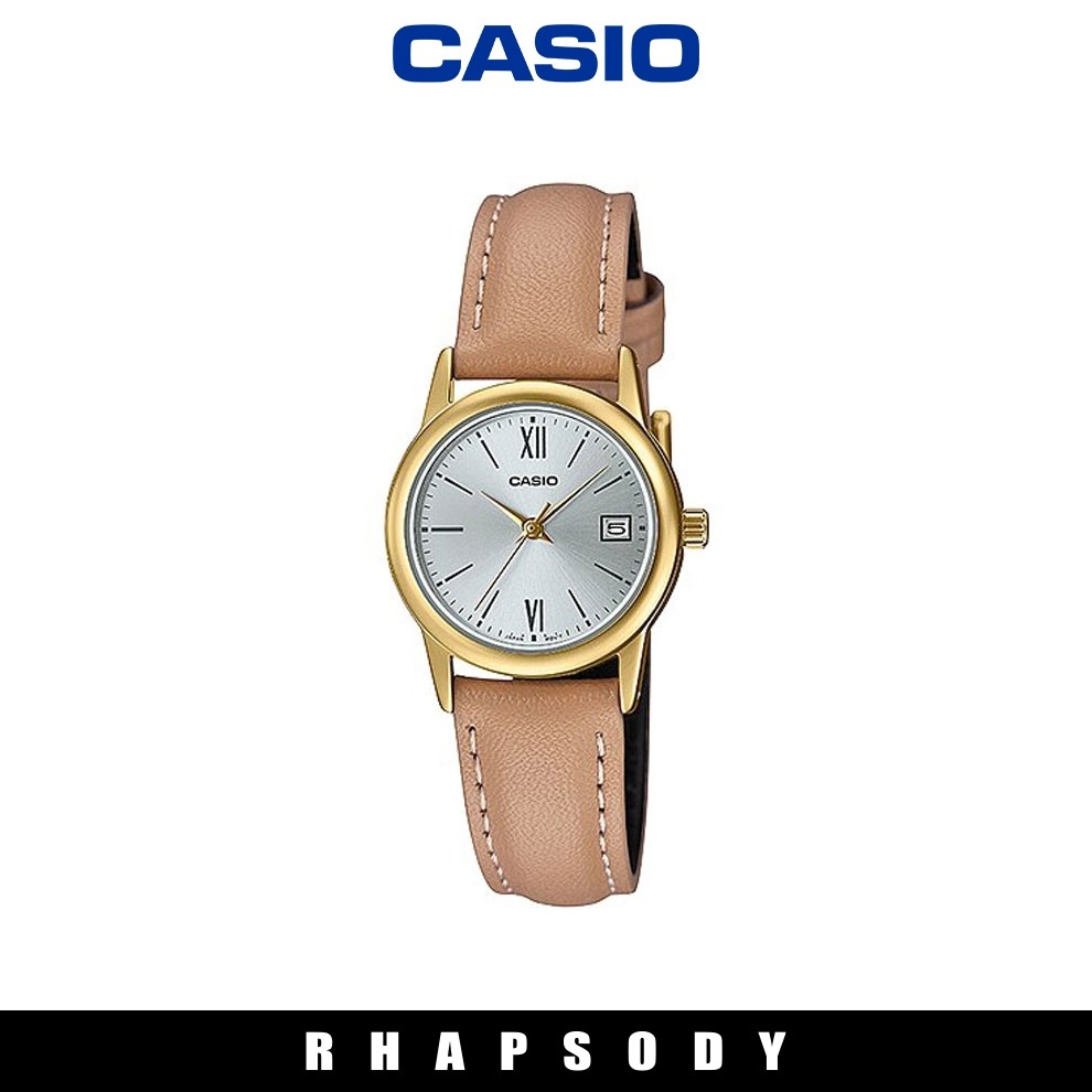 ในสต็อก Casio General Ladies Leather Analog Watch LTP-V002GL-7B3 / LTP-V002L-1B3 / LTP-V002L-2B3 / L