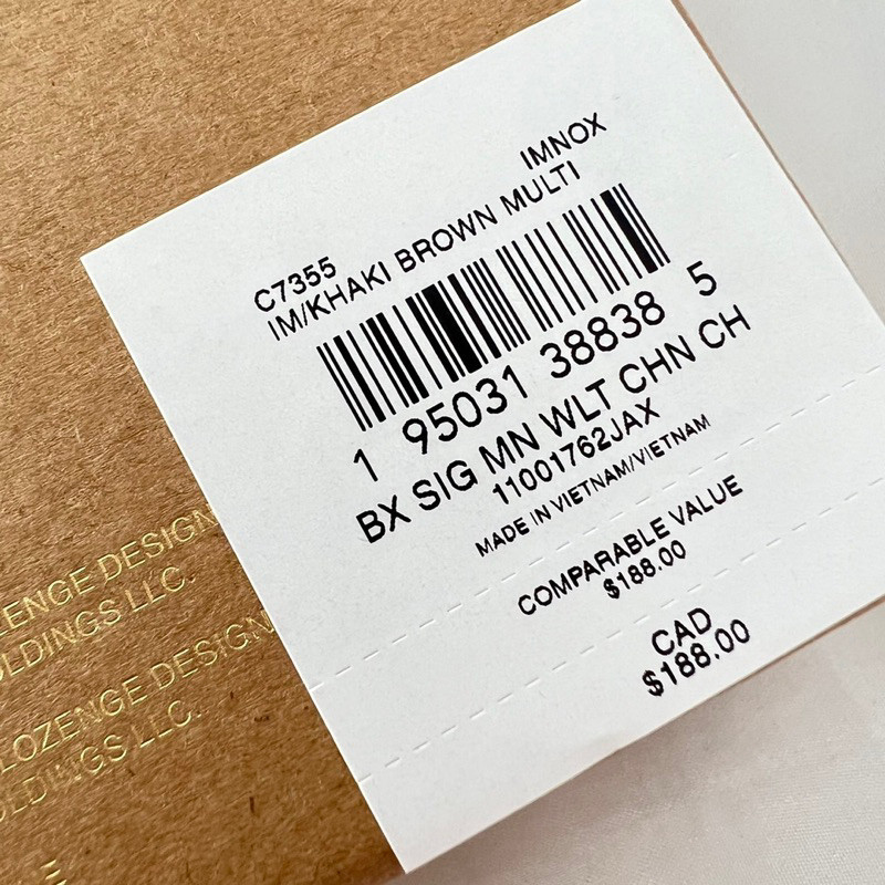 ผ่อน0%~แท้100%C7355  กระเป๋าสตางค์ใส่เหรียญใส่การ์ด Boxed Mini Wallet On A Chain In Signature Canva