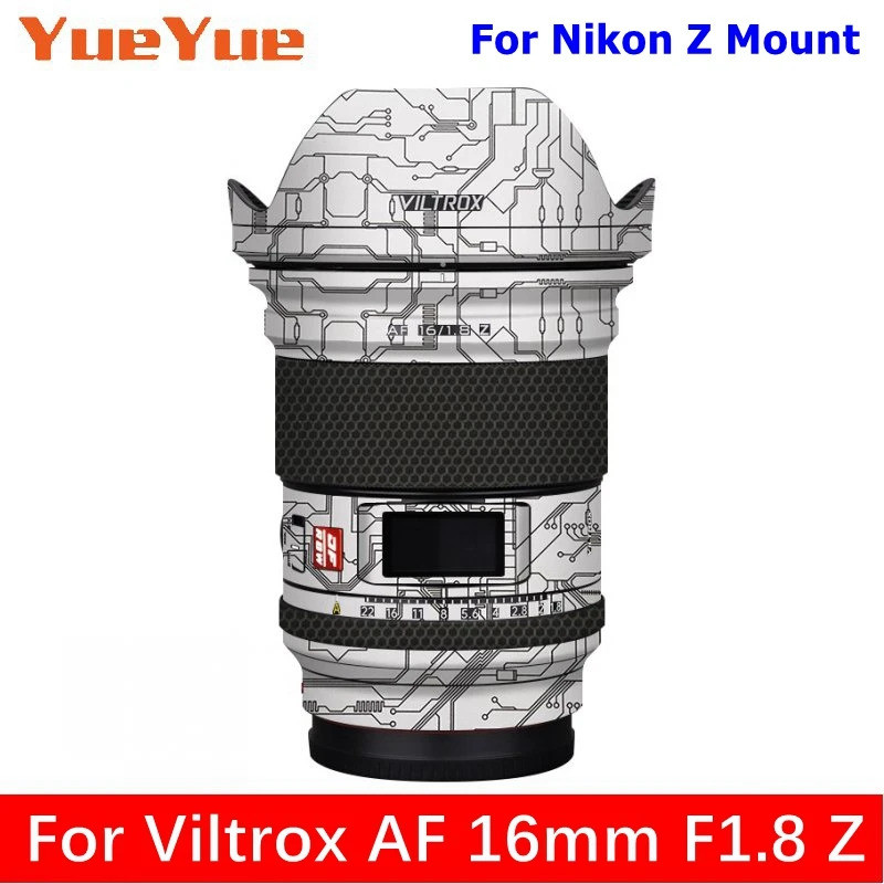 สติกเกอร์ที่กําหนดเองสําหรับ Viltrox AF 16 มม.F1.8 สําหรับ Nikon Z Decal ผิวเลนส์กล้องไวนิลห่อฟิล์มป