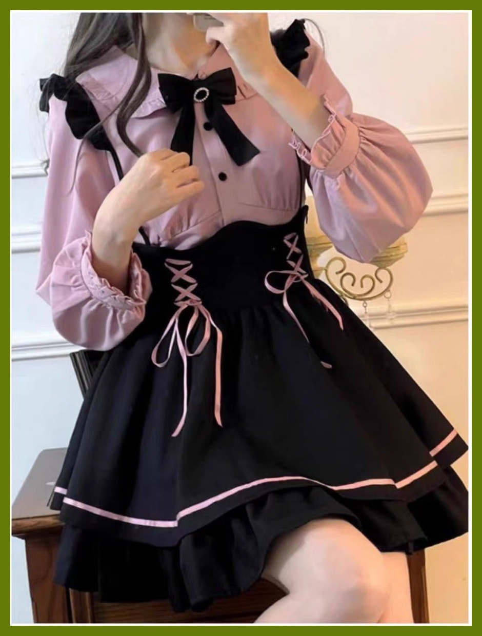 【ปี2025ฤดูใบไม้ผลิ】ชุดลอลิต้าแม่สาวสไตล์ญี่ปุ่นสุดน่ารัก รอยพับ3Dและตัวกดสวย สีชมพู สไตล์ฮานโบ้ ราคา ถูกที่สุด ดีลบีเคเค แกลเลอรีภาพที่ 6