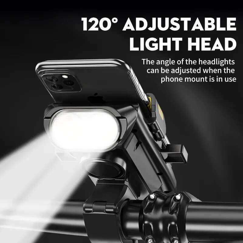 ▥ ไฟจักรยาน 400Lumen 3000Mah ไฟหน้าจักรยาน Power Bank ไฟฉาย Handlebar USB ชาร์จ MTB ขี่จักรยาน