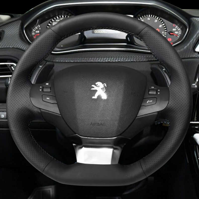 ி พวงมาลัยรถยนต์ Peugeot 308 2014-2017 Custom DIY อะไหล่รถ