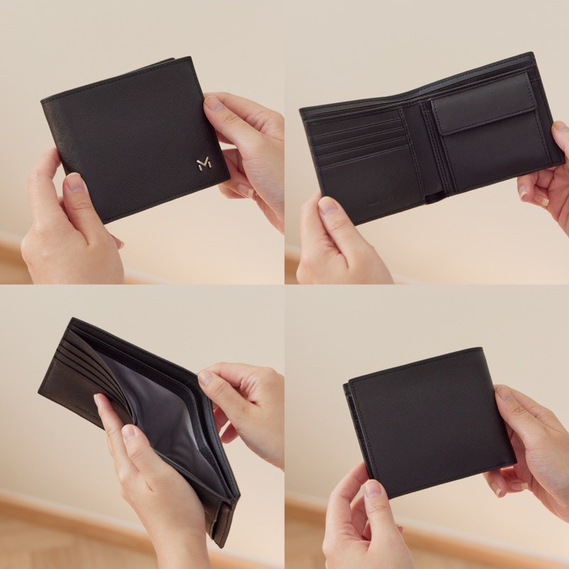 ♞MADAM PEONY กระเป๋าสตางค์ผู้ชายหนังแท้100% แบรนด์ MADAM PEONY รุ่น  frty