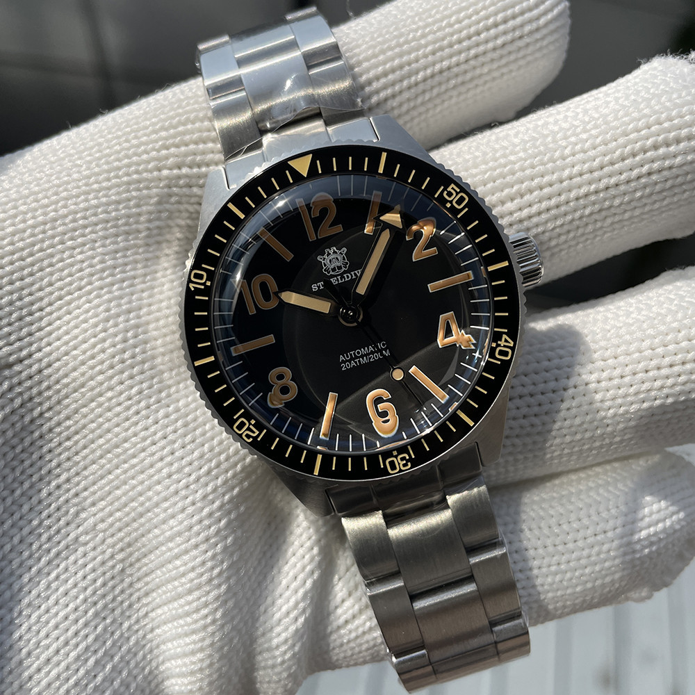 [STEELDIVE] Sd1962v V2 Retro 62MAS ผู้ชายนาฬิกากลไกอัตโนมัติ NH35 Movement 200m กันน้ํา Swiss Super