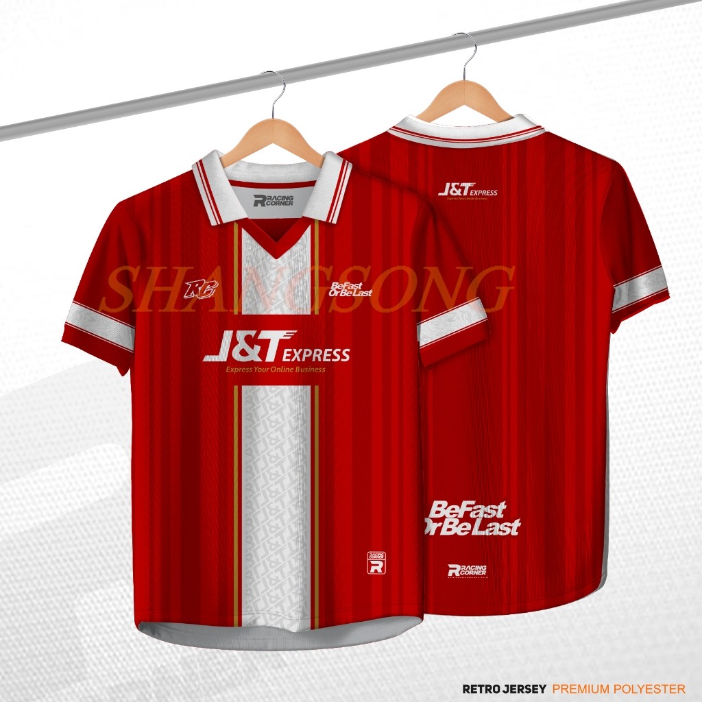 [พร้อมสต็อก]jersey Vintage j&t Kaos Premium Full Printing Kurir j&t express jersey