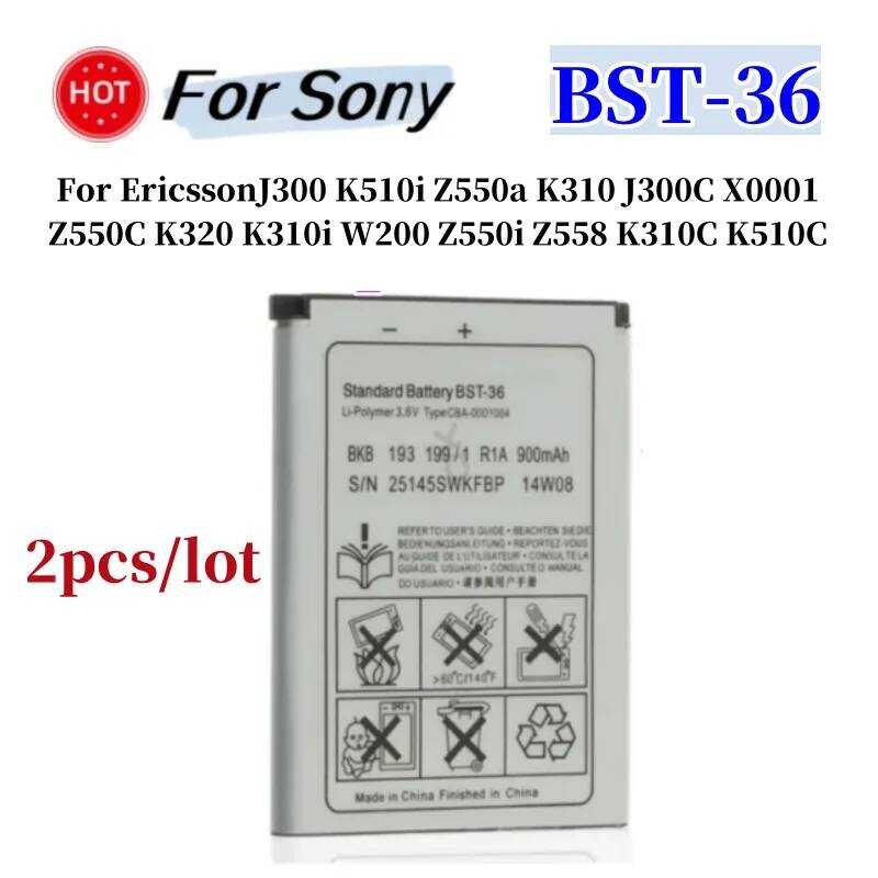 ▥ 2 ชิ้น/ล็อต Bst-36 แบตเตอรี่ 780Mah สําหรับ Sony Ericsson J300 K510i Z550a K310 J300c X0001 Z