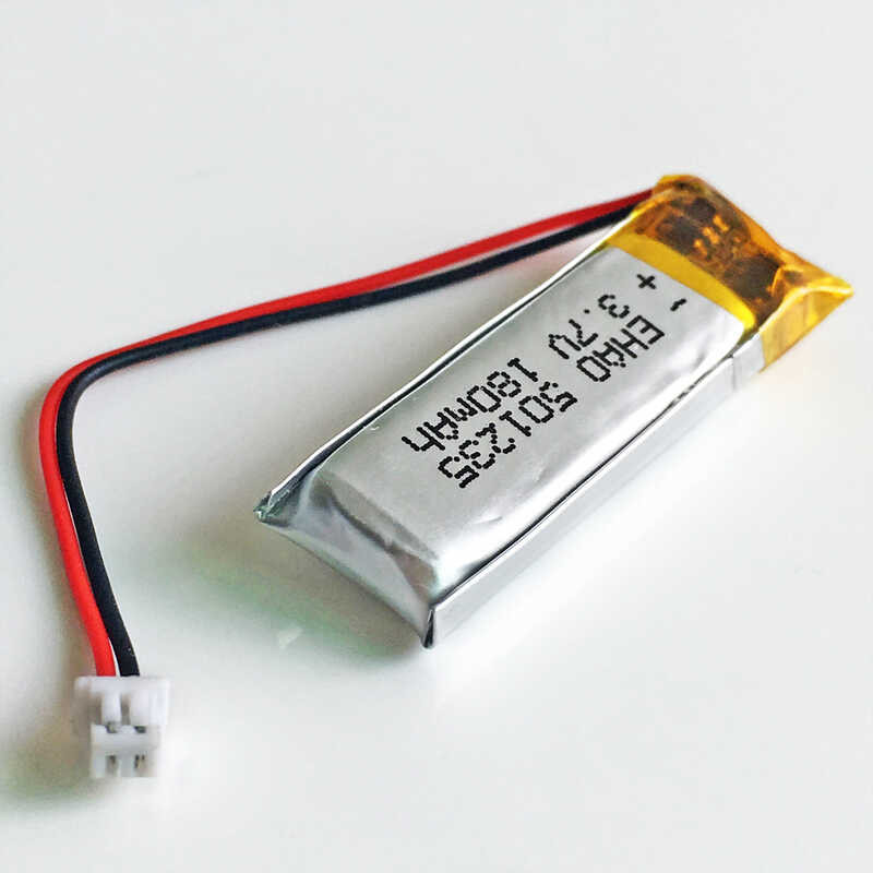 Δ 10 ชิ้น 3.7V 180Mah Li-Polymer Lipo แบตเตอรี่แบบชาร์จไฟได้ 501235 +