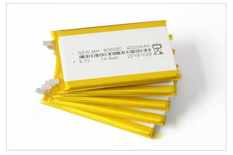 Δ 606090 3.7V 4000Mah แบตเตอรี่ลิเธียมโพลิเมอร์แบบชาร์จไฟไ