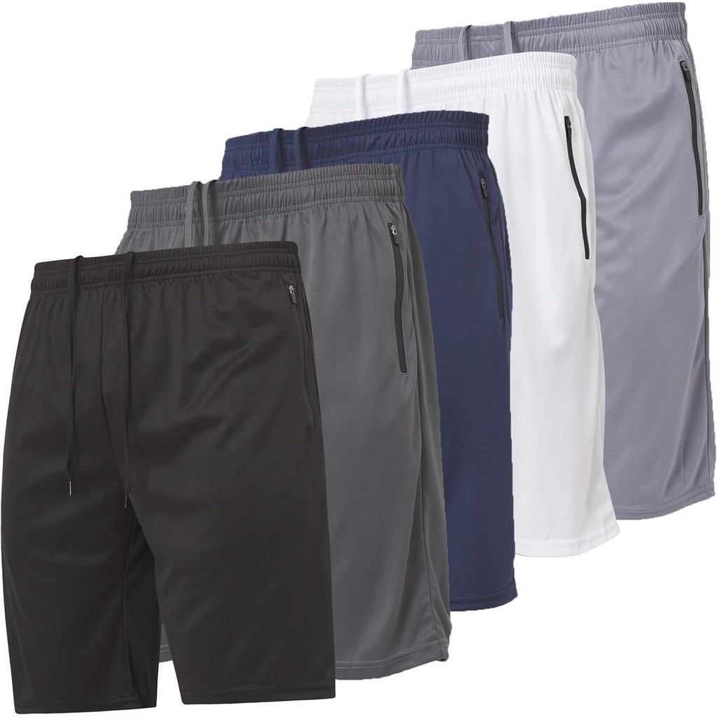Ultra Performance Mens 5 Pack Athletic Running Shorts, Basketball Gym Workout Shorts for Men with Z