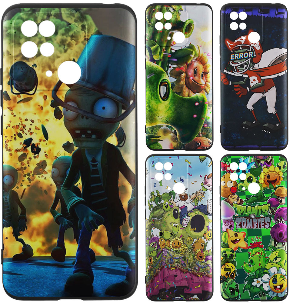 ซิลิโคนนุ่มTPUสําหรับOPPO A3 A40 A60 A54 A15 A15S A3S A5 A93 F9 A5 A9 A79 4G 5G PLANTS VS ZOMBIES