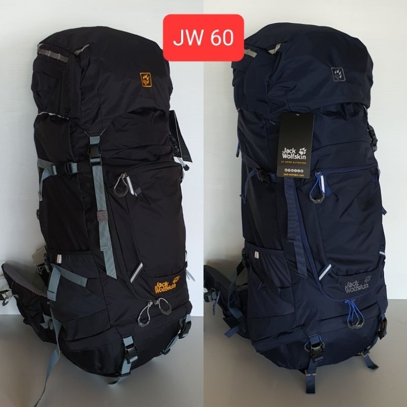 ในสต็อก (รับประกัน 2 ปี) Jack Wolfskin Highland Trail xt 60 L Backpack - ดีไซน์ใหม่