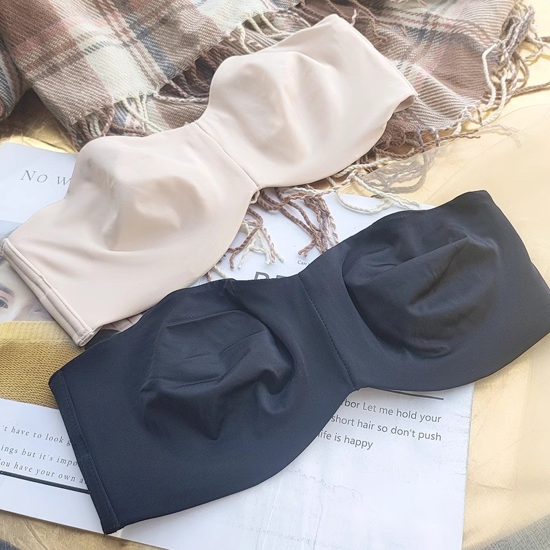 ชุดชั้นในสตรีลื่นที่ไม่มีสายหนังชุดชั้นในขนาดใหญ่บางเฉียบไม่มีรอยต่อเปลือยรู้สึก ดัน ขึ้น สุภาพสตรีแหวนเหล็กชุดชั้นใน
