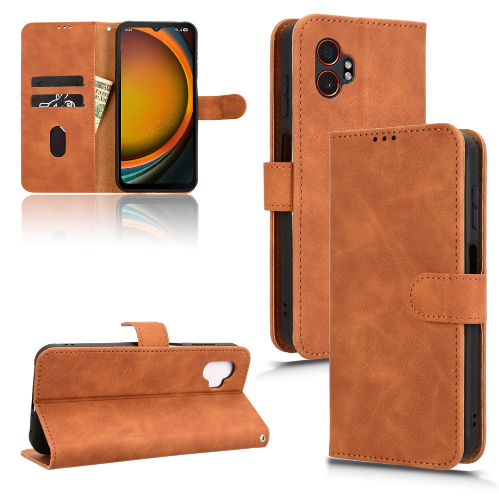 เคสสําหรับ Galaxy XCover 7Pro 7 6Pro 5  ⭐Skin Feel Matte Magnetic Flip Leather Phone Cover⭐ เคสกันกร