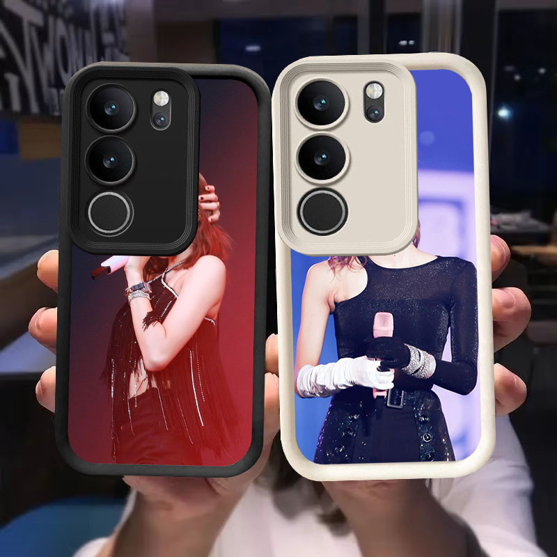 O-2 BLACKPINK Lisa Casing สําหรับ VIVO V40 Y300 Y19S V50 Lite Y29 Pro 5G สีดําและสีขาว