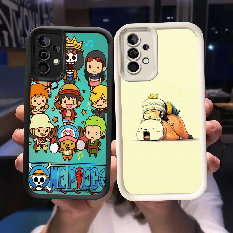 O-56 ปลอกสมาชิก One Piece สําหรับ Samsung Galaxy A53 A52 A72 A52S A73 S25 Ultra 5G สีดําและสีขาว