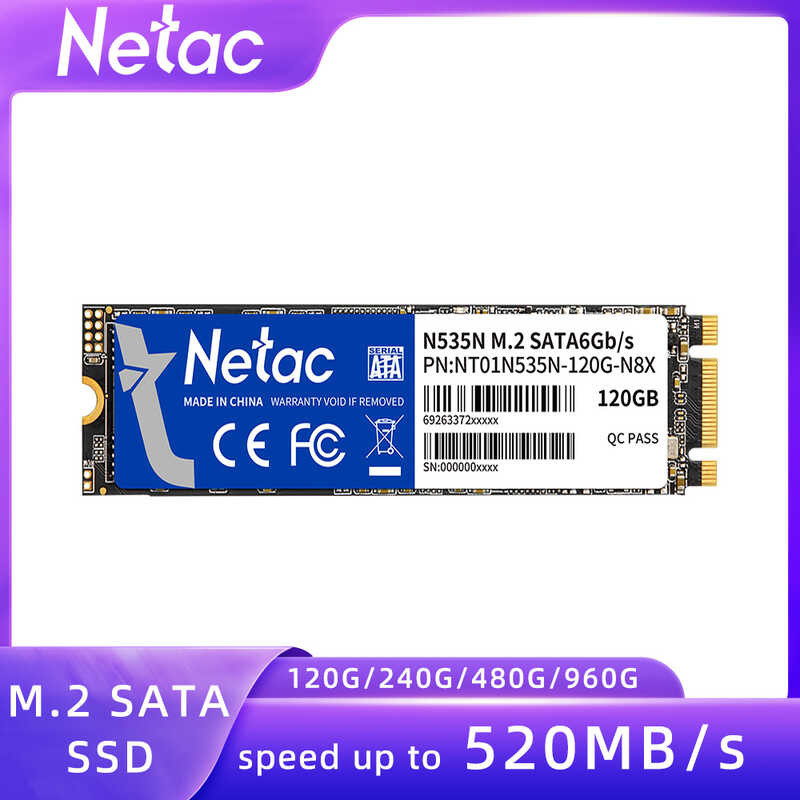 M2 a Netac SATA SSD SATA3.0 960GB 240GB 480GB 120GB m.2 2280 SATAIII ฮาร์ดดิสก์ แล็