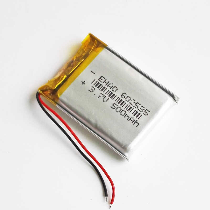 Δ 10 ชิ้น 3.7V 500Mah 602535 ลิเธียมโพลิเมอร์แบตเตอรี่แบบชาร