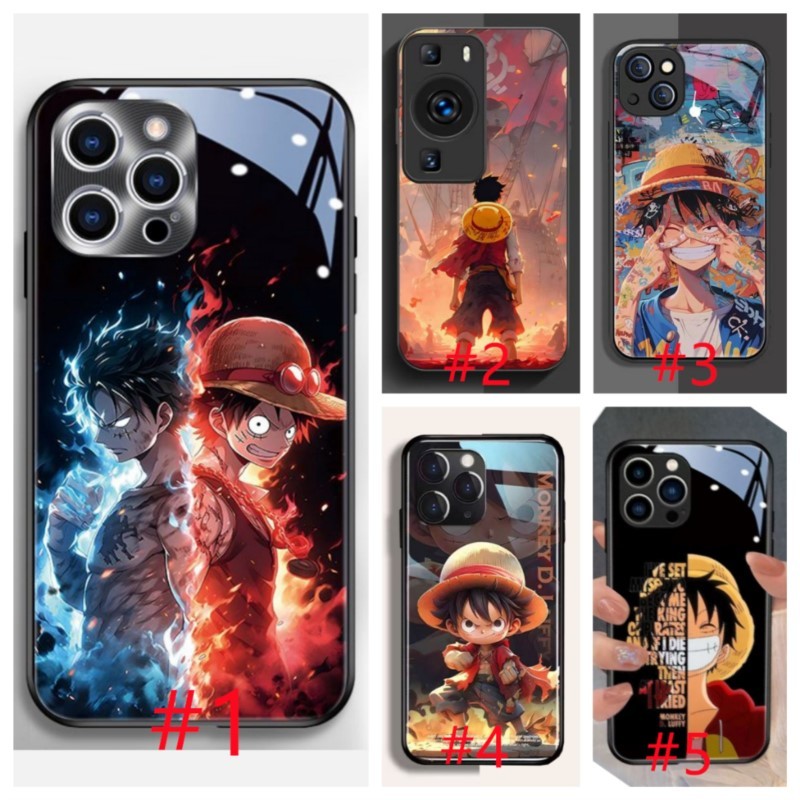 OPPO Reno 13 13F 12 11 11F 12F 10X ซูม 5 7 8 10 Pro + Plus 4G 5G 230411 เคสโทรศัพท์กระจกนิรภัย One Piece Monkey D Luffy