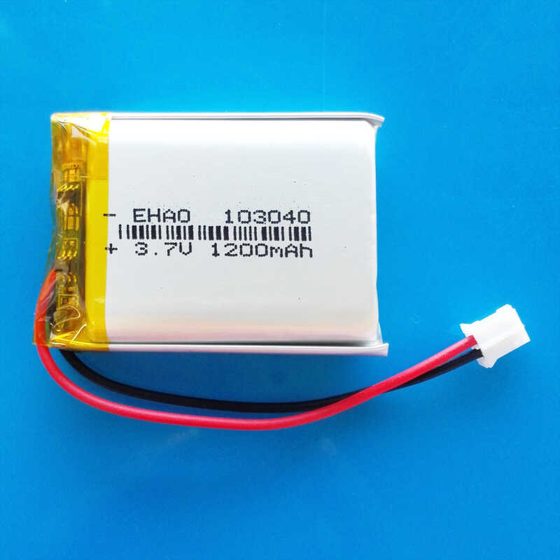 Δ 103040 3.7V 1200Mah Lipo Polymer แบตเตอรี่ลิเธียมแบบชาร์จไฟได้ +