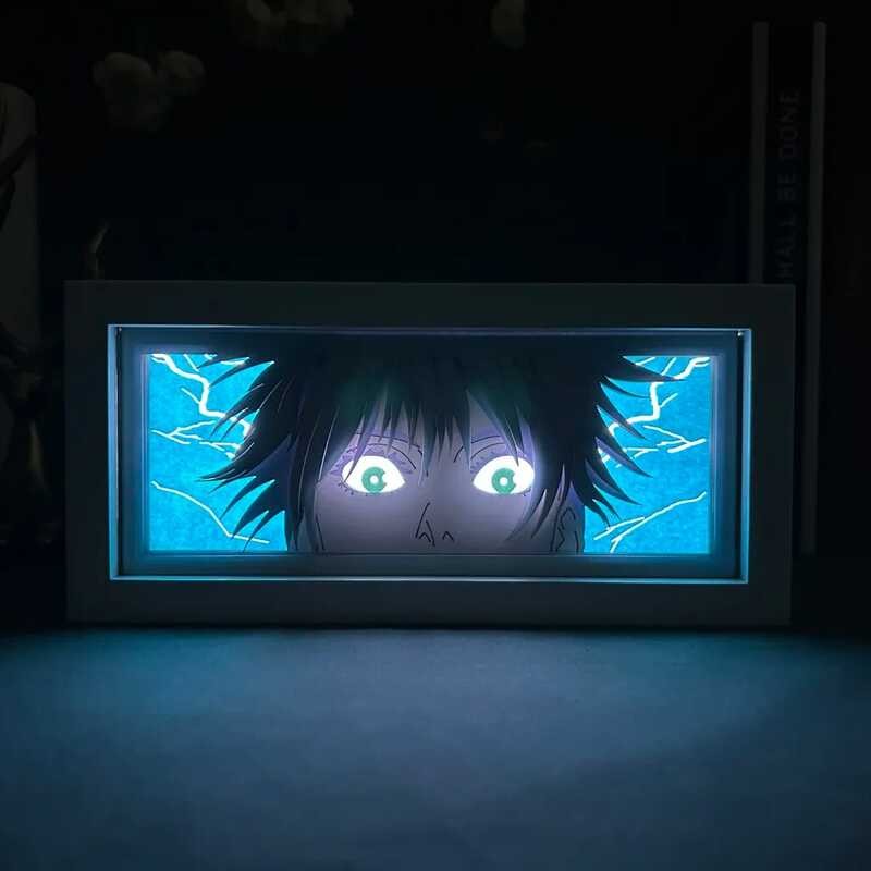 Jujutsu 🍀 Kaisen Anime Light Box Satoru Gojo Eye Face For Bedroom Decor Lightbox Manga Nightli