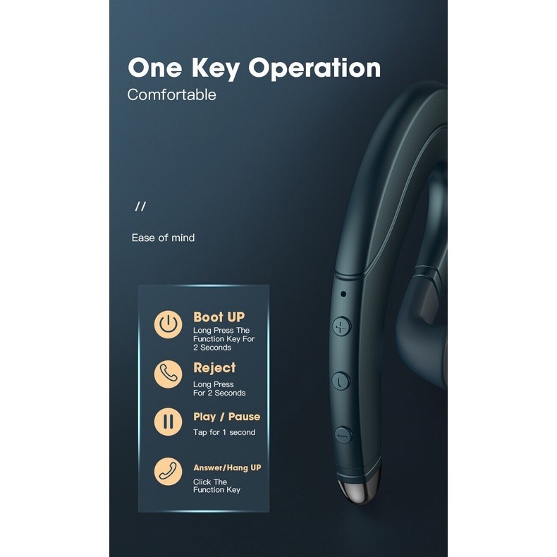 ในสต็อก BJ88 Bone Conductor หูฟังบลูทูธไร้สาย BJ88 ชุดหูฟังหักกระดูกหูฟังที่ดีที่สุดพร้อมไมโครโฟน f