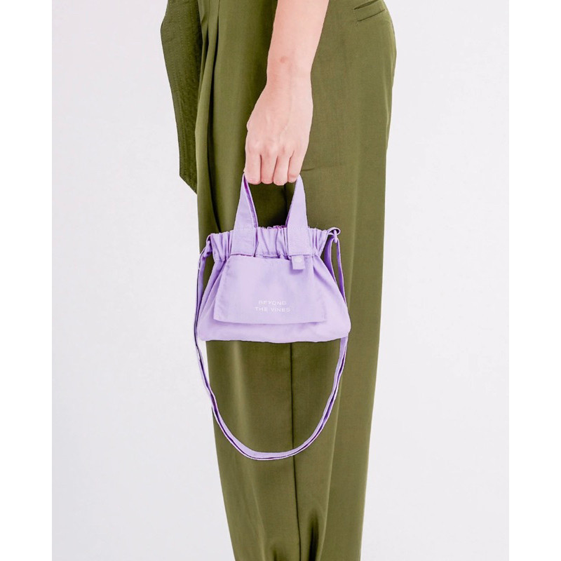 [พร้อมส่ง] Beyond the vines - Micro Dumpling Bag กระเป๋าจิ๋วพับได้ สีม่วง lilac