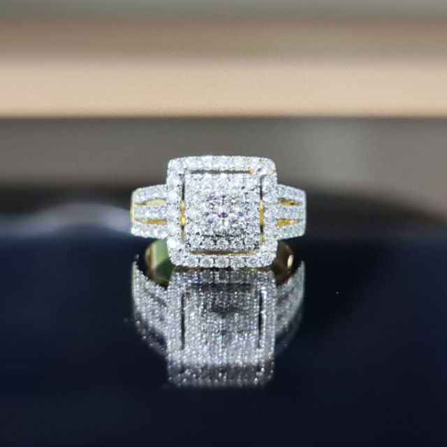 65Carat - แหวนเพชรแท้ เพชรน้ำ100 ทองแท้ เพชรรวมกว่า 1 กะรัต️ รหัสR65