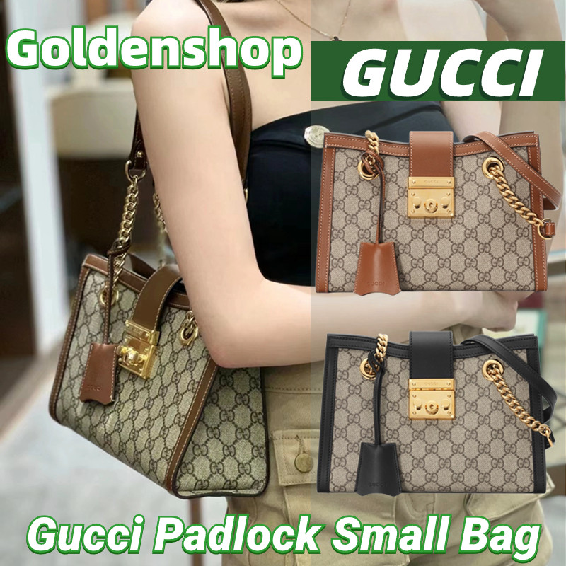 กุชชี่ Gucci Padlock Small GG Shoulder Bag กระเป๋าสะพายเดี่ยวกระเป๋าสะพาย Gucci จริง สินค้าขายร้อน