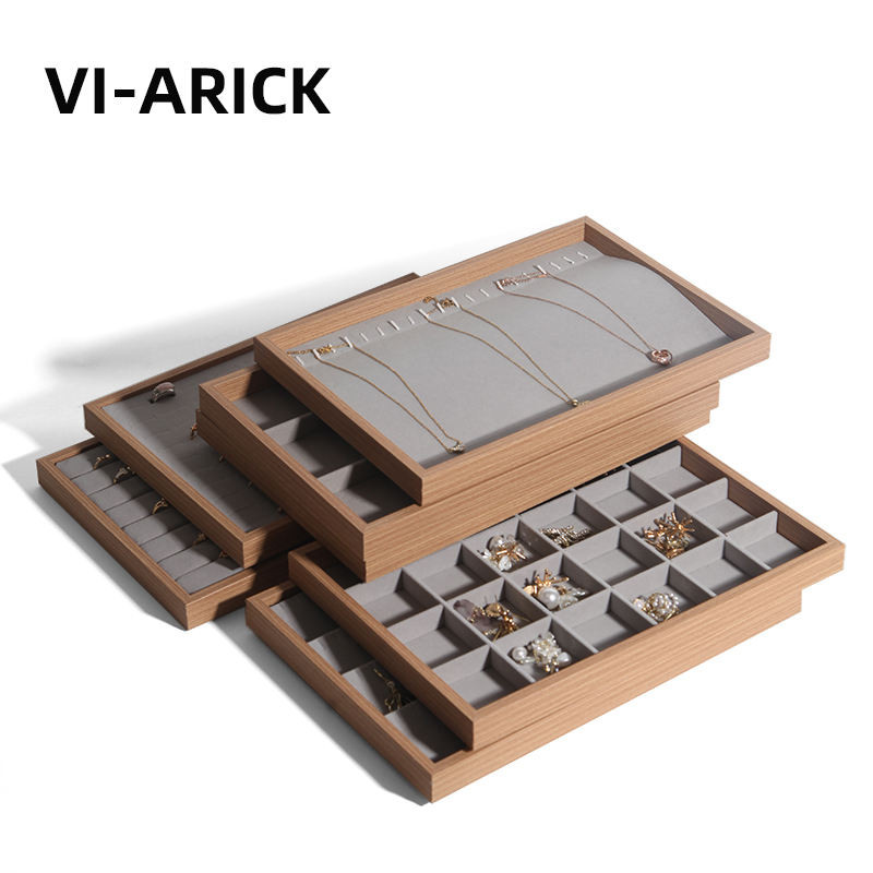 ถาดเครื่องประดับ ถาดใส่เครื่องประดับ ถาดโชว์กล่องเครื่องประดับ วิ-อาร์ICK Rosewood เมล็ดพืชกระดาษถาด