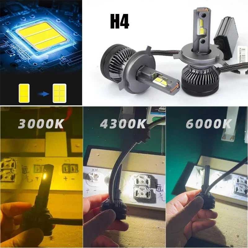 ி  200W 30000Lm 4300K 6000K Canbus H7 H4 หลอดไฟ LED หลอดทองแดงค