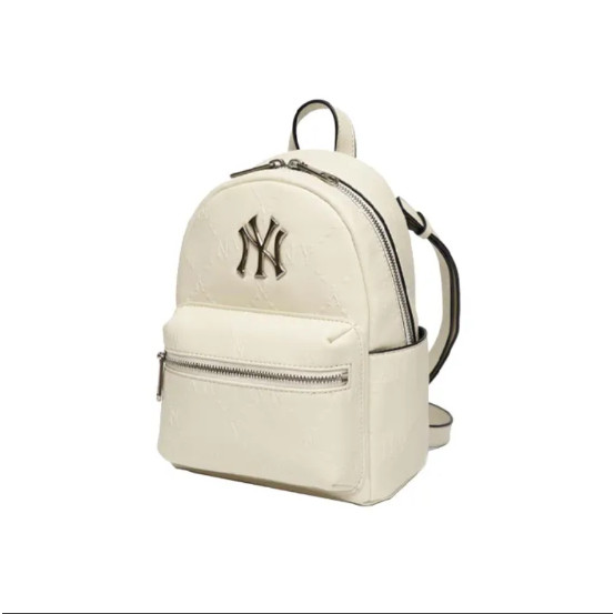 ♞️แท้ % MLB กระเป๋าเป้หนังสพายหลังminiรุ่นใหม่ปรับสายได้ NY UNISEX CURVED CAPNY NEW YORK YANKEE kdi