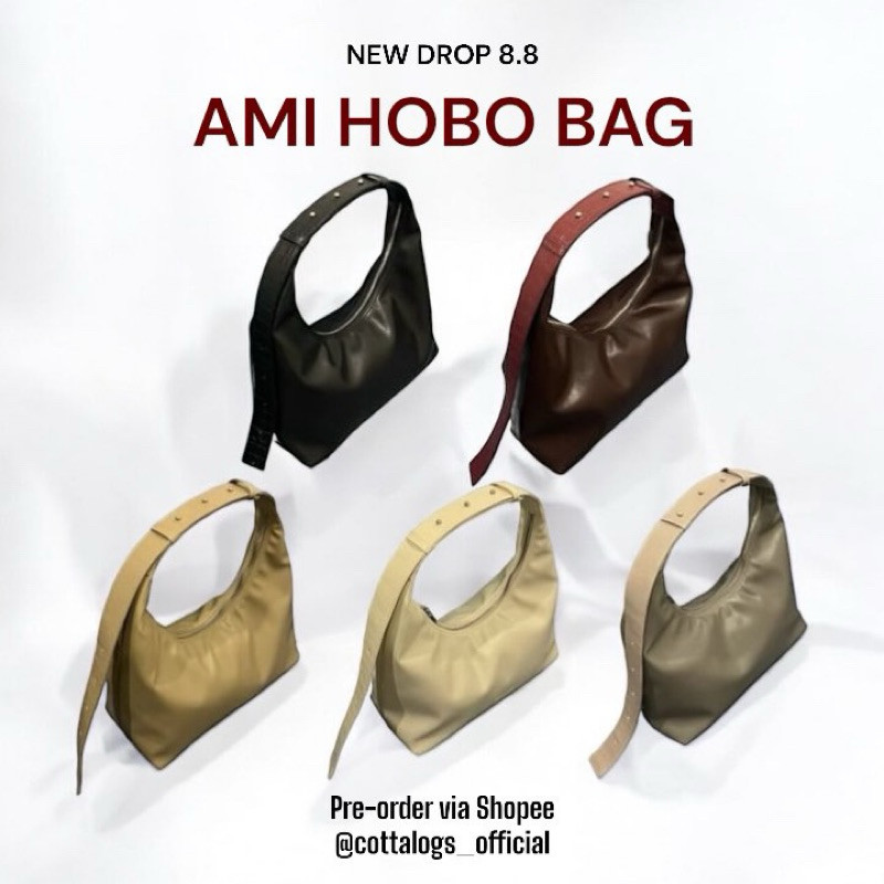 ♞รุ่นใหม่พร้อมส่ง️ AMI HOBO BAG ใส่ไอแพด rtr