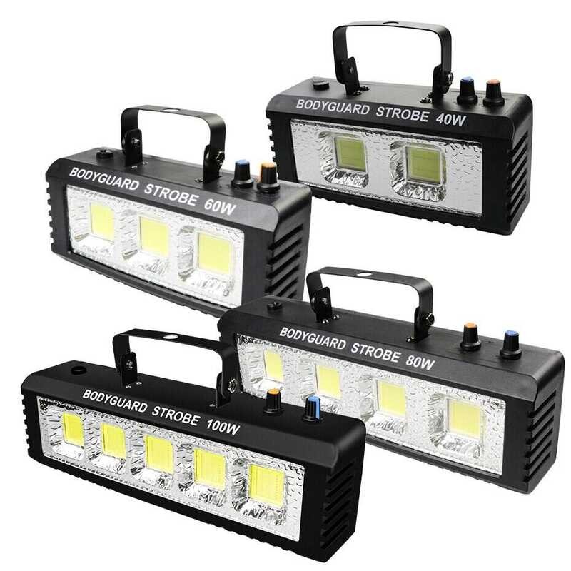 สีขาวดีเจดิสโก้แสงแฟลช RGB 40W 60W 80W 100W รีโมทคอนโทรลเสีย