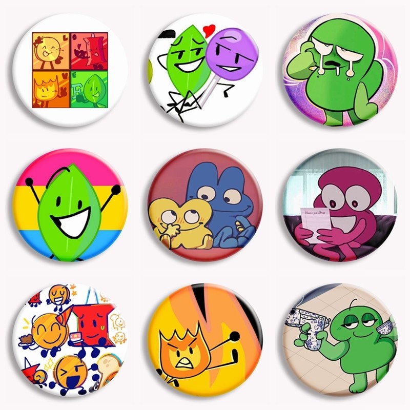 Bfb ใบ x Lollipop Kawaii wer Cry สองตลกนุ่มปุ่ม Pin Creative สี่และ X การ์ตูนเข็มกลัดป้ายกระเป๋าอุปก