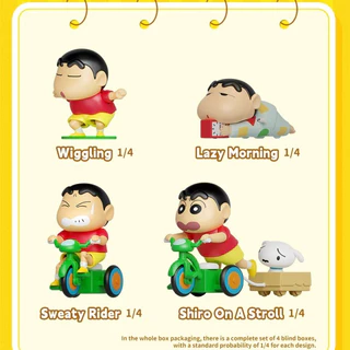 🚚ท้องถิ่น🚚 5pcs Crayon Shin-Chan แฟชั่นและแบบไดนามิก New Life Series ตุ๊กตาอะนิเมะน่ารักแฟชั่น Wind-Up ตุ๊กตา Playable Action Figures เครื่องประดับเดสก์ท็อปกล่องตาบอดของขวัญวันเกิดสําหรับเพื่อน