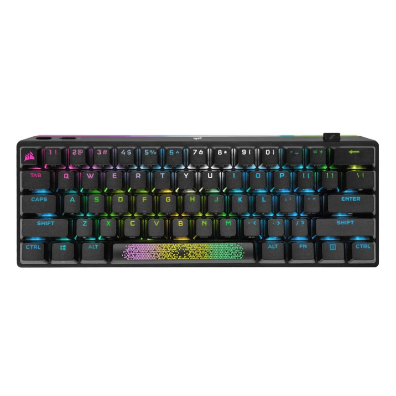 KEYBOARD (คีย์บอร์ดไร้สาย) CORSAIR K70 PRO MINI WIRELESS (BLACK) (CHERRY MX SPEED SWITCH - RGB - EN