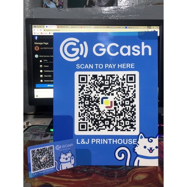 ในสต็อก GCASH QR CODE BOARD & PVC-SIZE