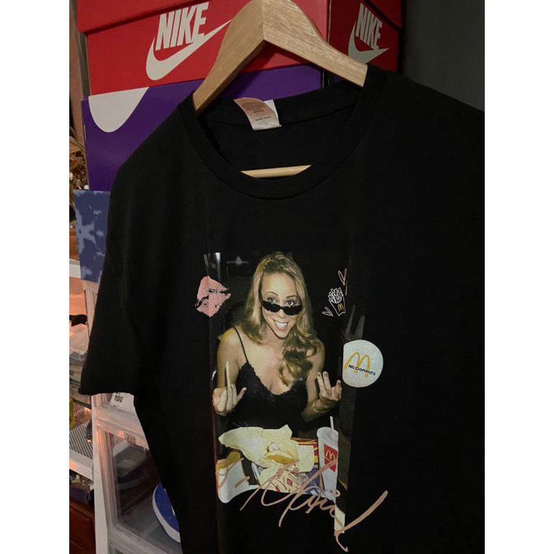 Mariah Carey McDonalds Black Tshirt เสื้อแขนสั้นมือสอง