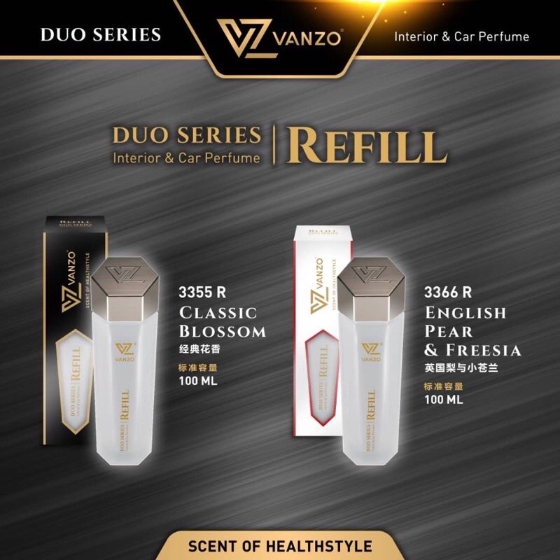 ในสต็อก BUY2 - RM44Vanzo Duo Series Refill Pack 3355 Classic Blossom & 3366 English Pear & Freesia/M