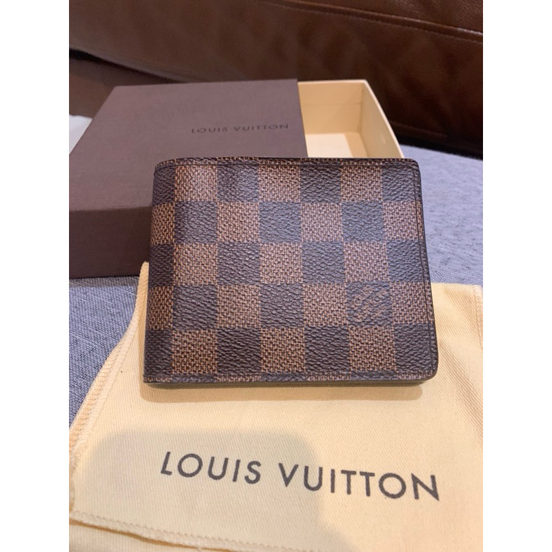 LV slender wallet damier ของแท้  กล่อง การ์ด ถุงผ้า ใบเสร็จ ครบ