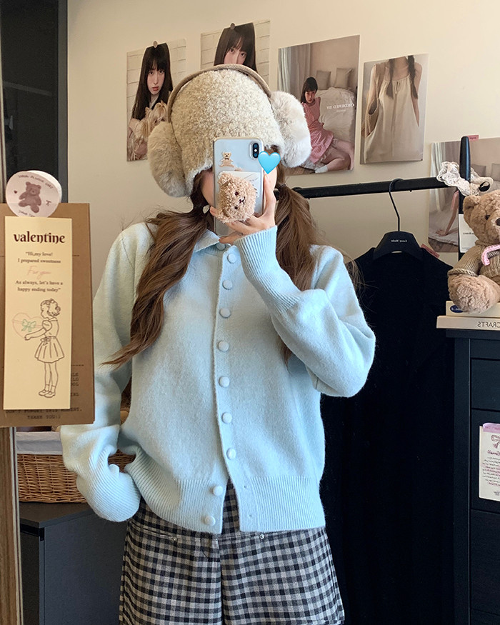 80445 หลวมแขนยาวคอสูงทุกการแข่งขันเสื้อถักผู้หญิง