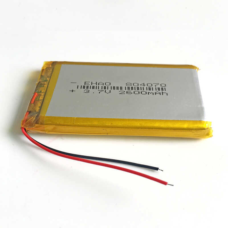 Δ 3.7V 2600Mah 804070 แบตเตอรี่ลิเธียมโพลิเมอร์ลิเธียมไฟ LED